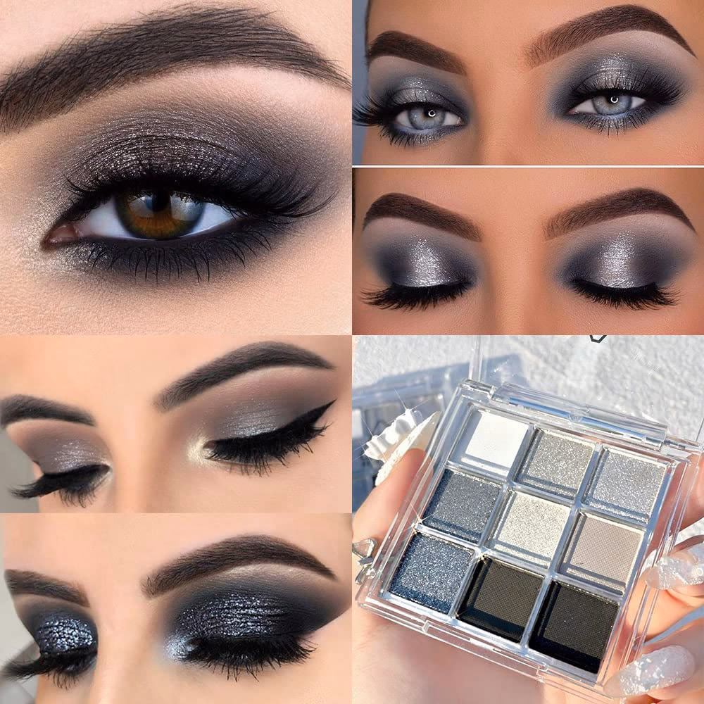 What color makeup goes with grey?