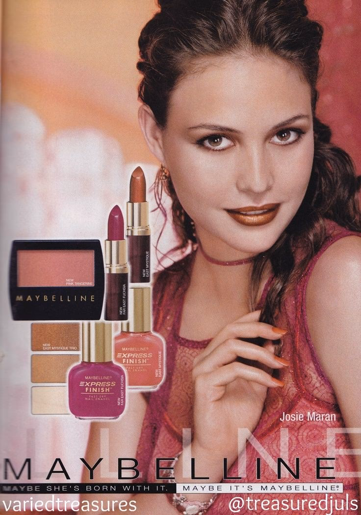 How did girls wear their makeup in the 90s?