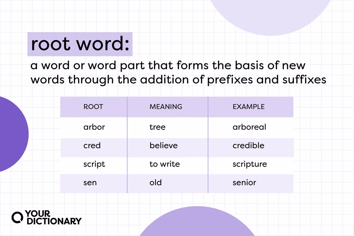 What do you call words with the same root?