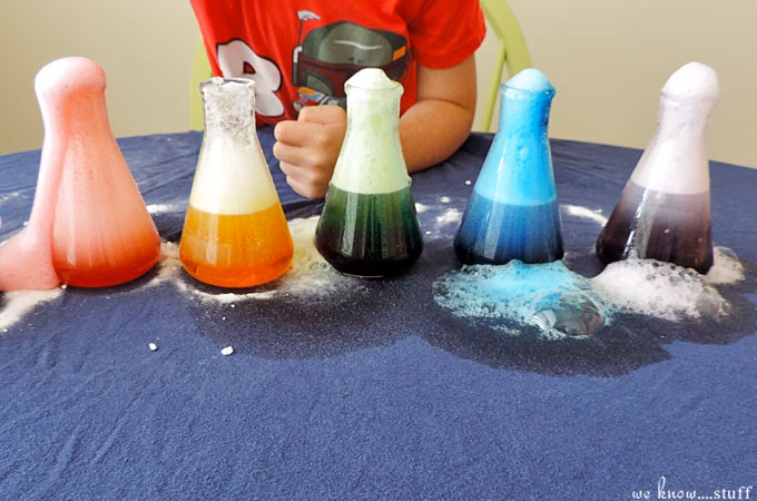 How do you make homemade volcano solution?