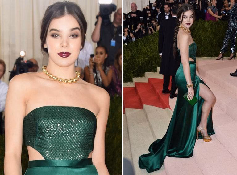 What lipstick goes with dark green dress?