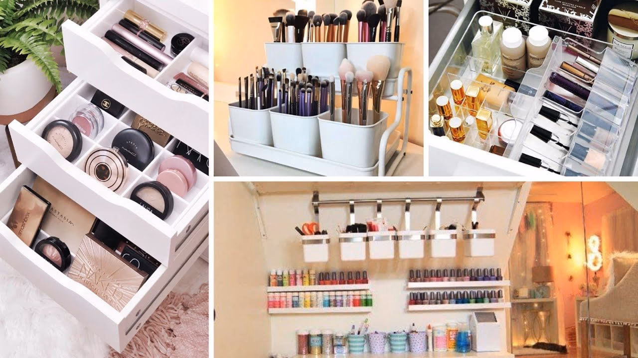 How do you organize makeup without counter space?