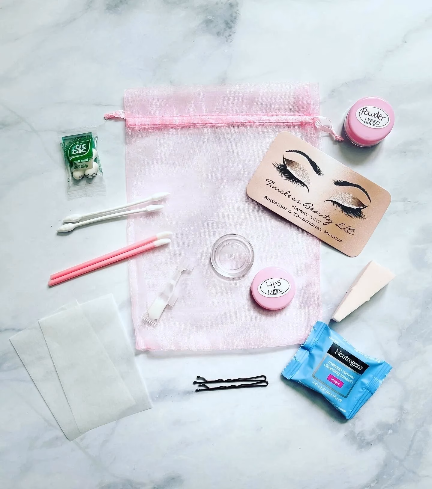 What is in a makeup touch up kit?