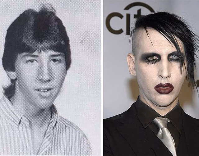 What movie did Marilyn Manson wear no makeup?