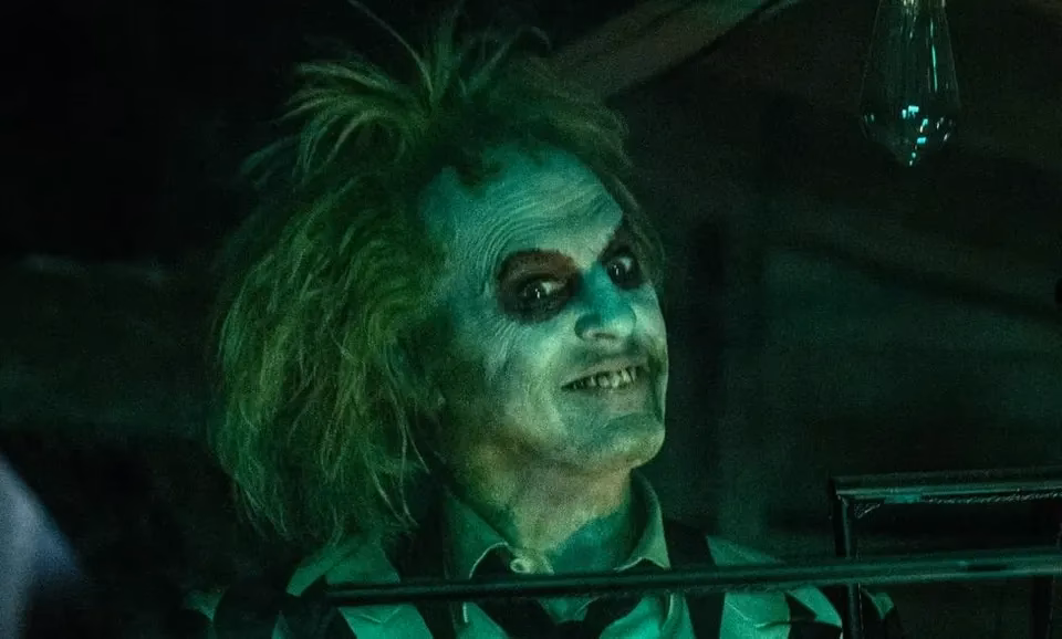 How much did Michael Keaton improvise in Beetlejuice?