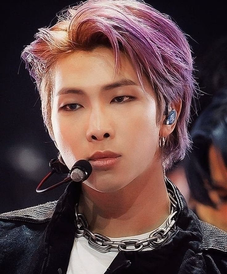 When did Namjoon have blue hair?