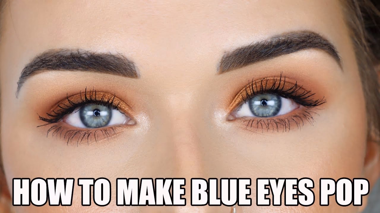 What natural makeup goes best with blue eyes?