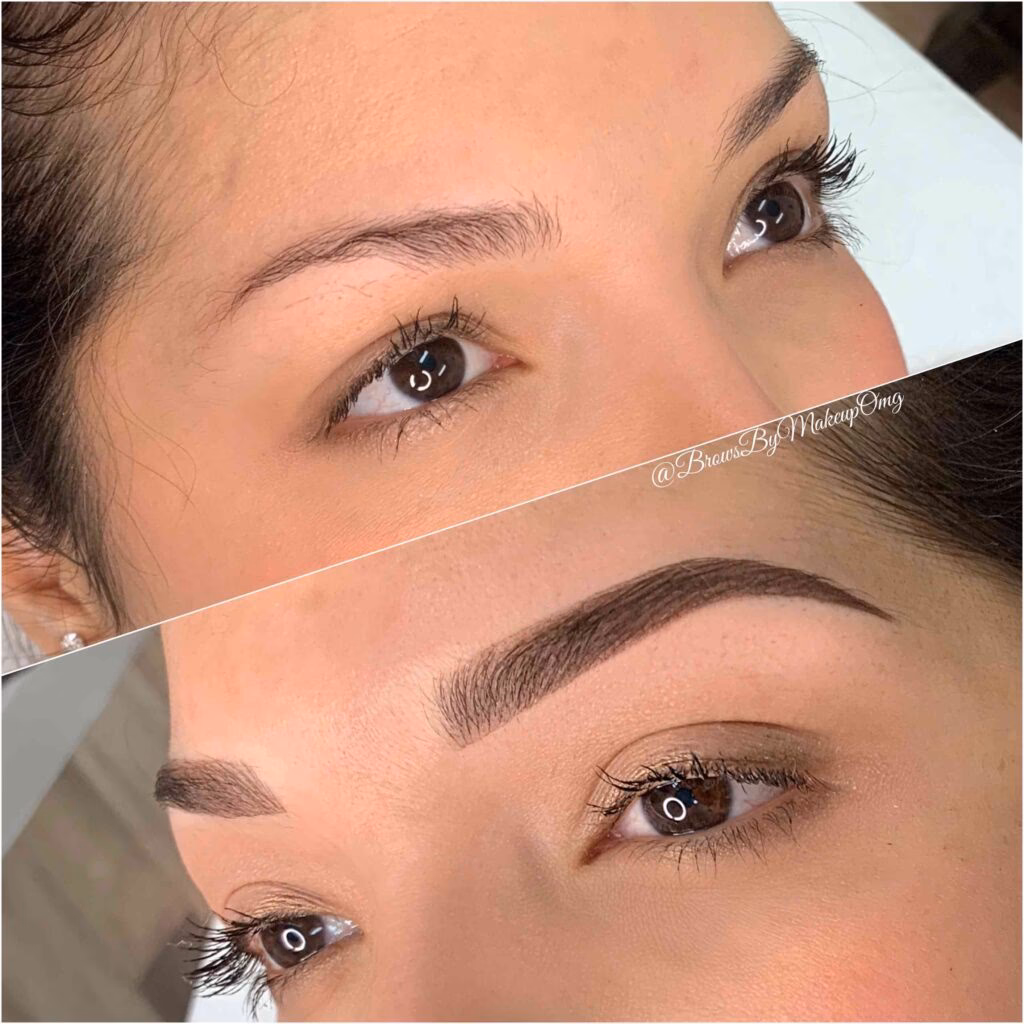 What can be added to give a glamour effect to the makeup?