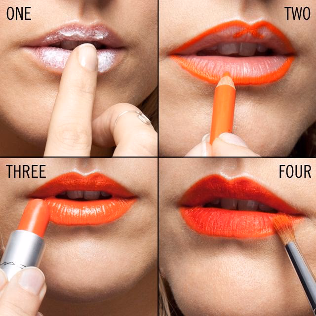 What skin tone can wear orange lipstick?