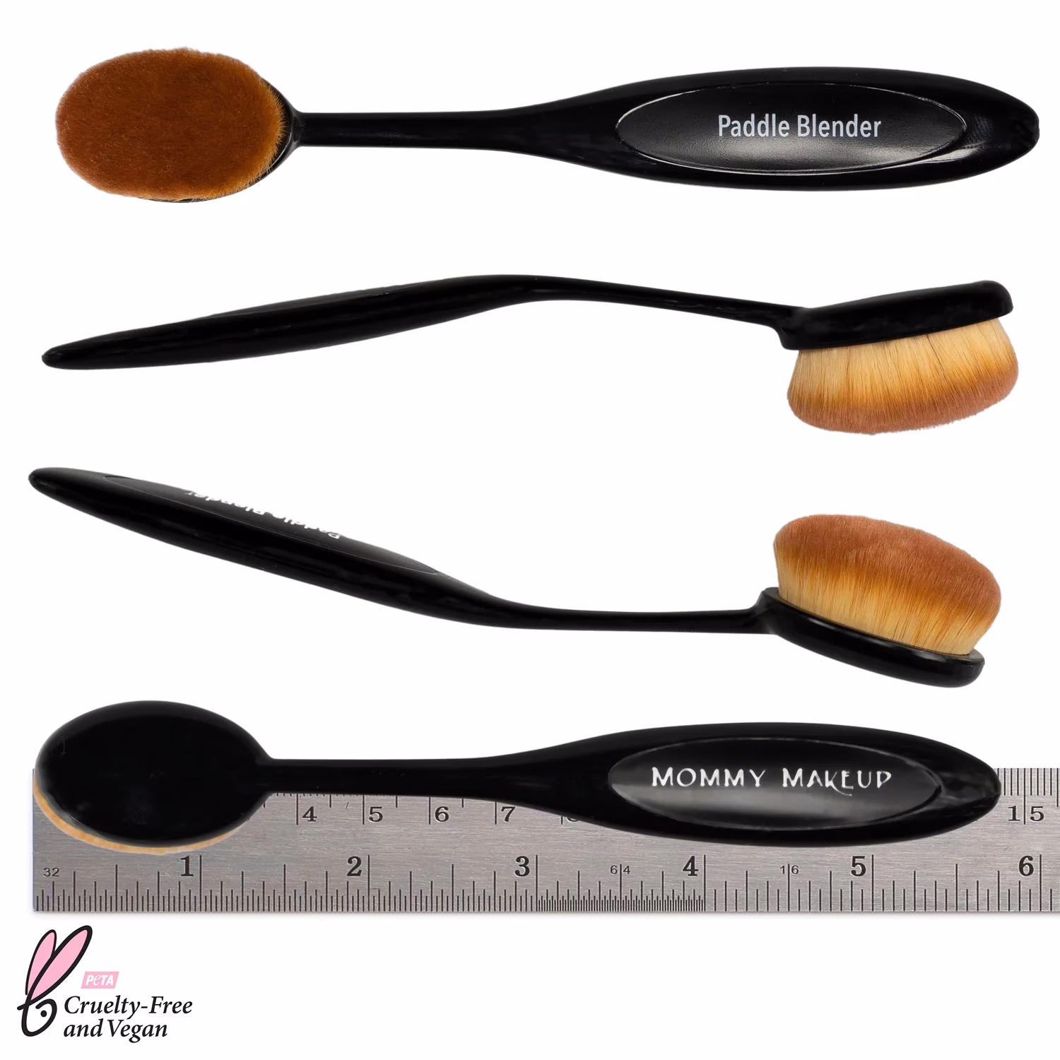 What is a paddle makeup brush used for?
