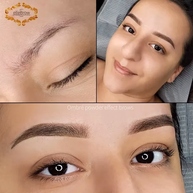 Can I put makeup on my powder brows?