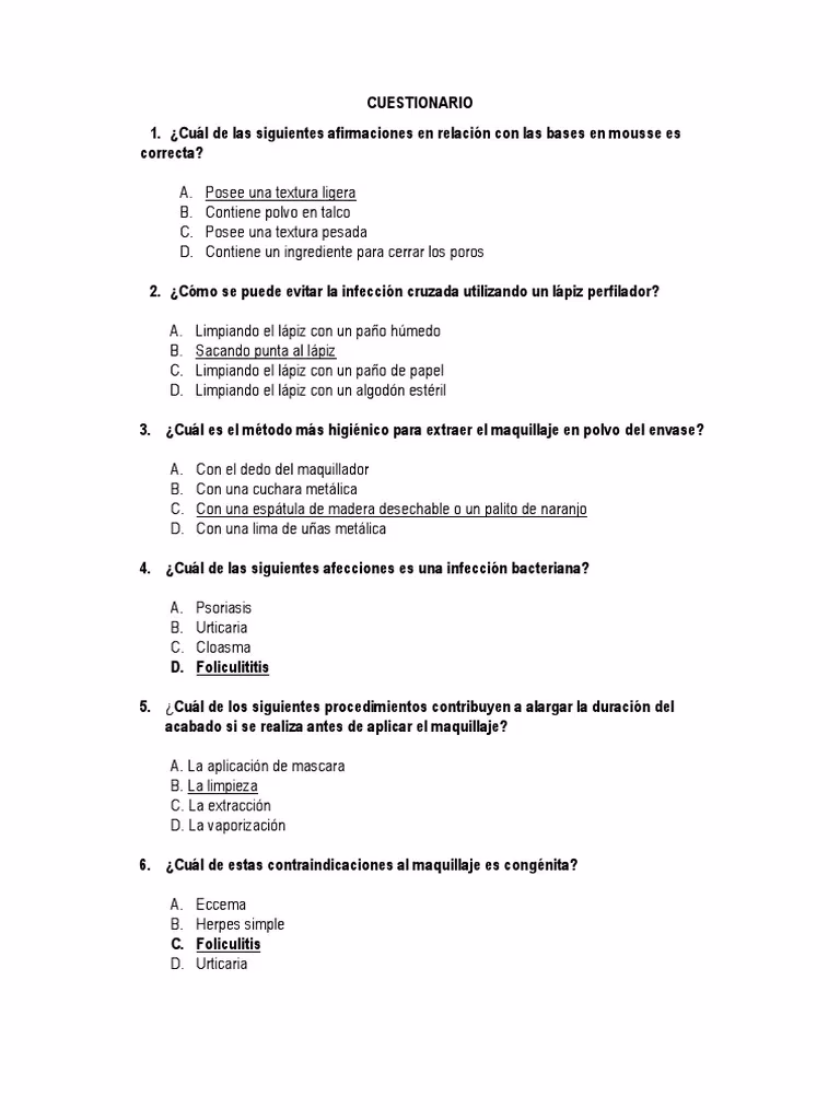 ¿Qué preguntas puedo hacer sobre el maquillaje?