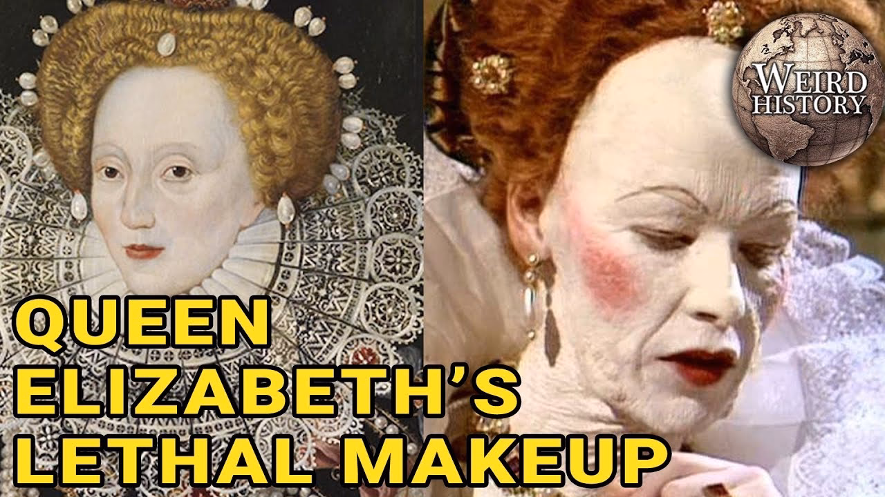 How thick was Queen Elizabeth's makeup when she died?