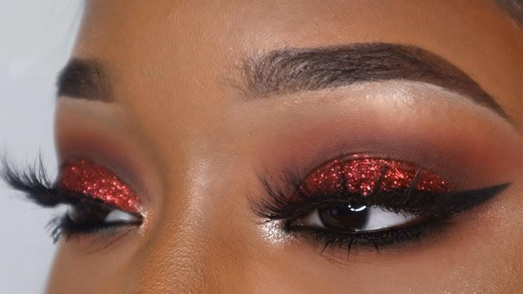 How to get red glitter lips?