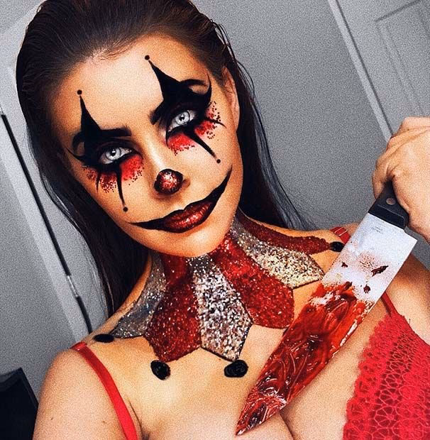 How do you dress up as a scary clown?
