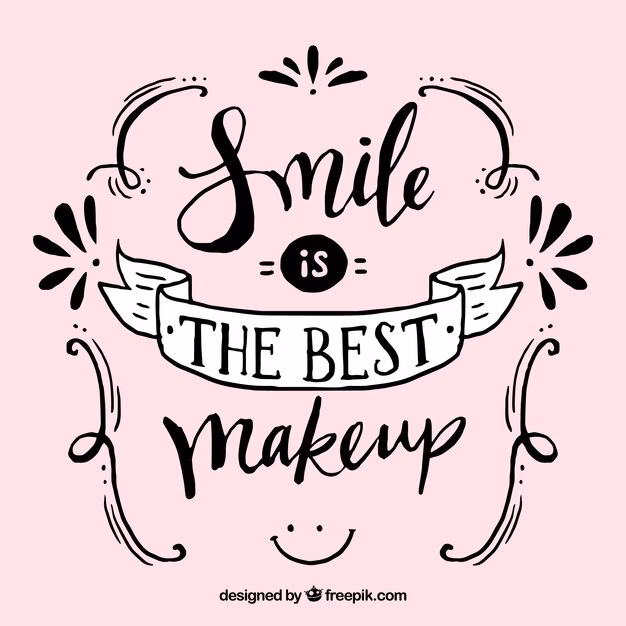 ¿Es una sonrisa el mejor maquillaje que una chica puede usar? ¿Corrección de errores?