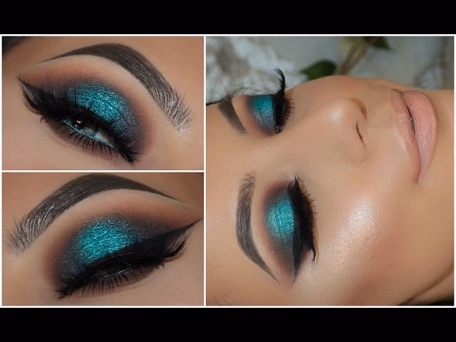 What eyeshadow goes with teal eyeliner?