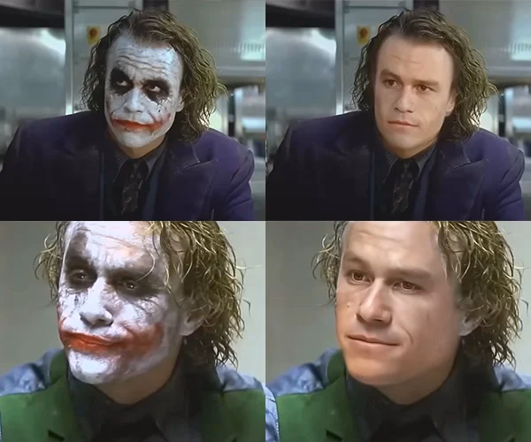 What happened to the Joker's face in The Dark Knight?