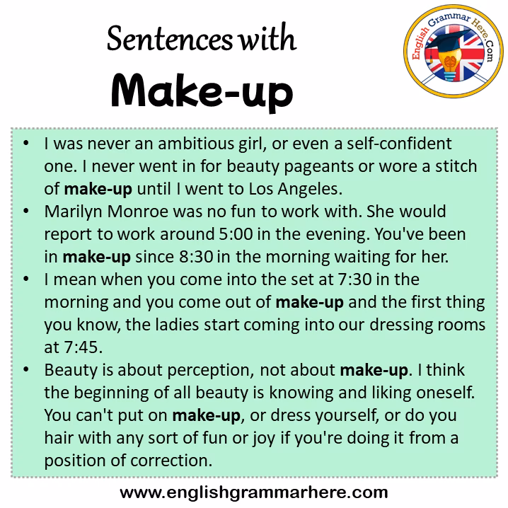 How do you use made up in a sentence?