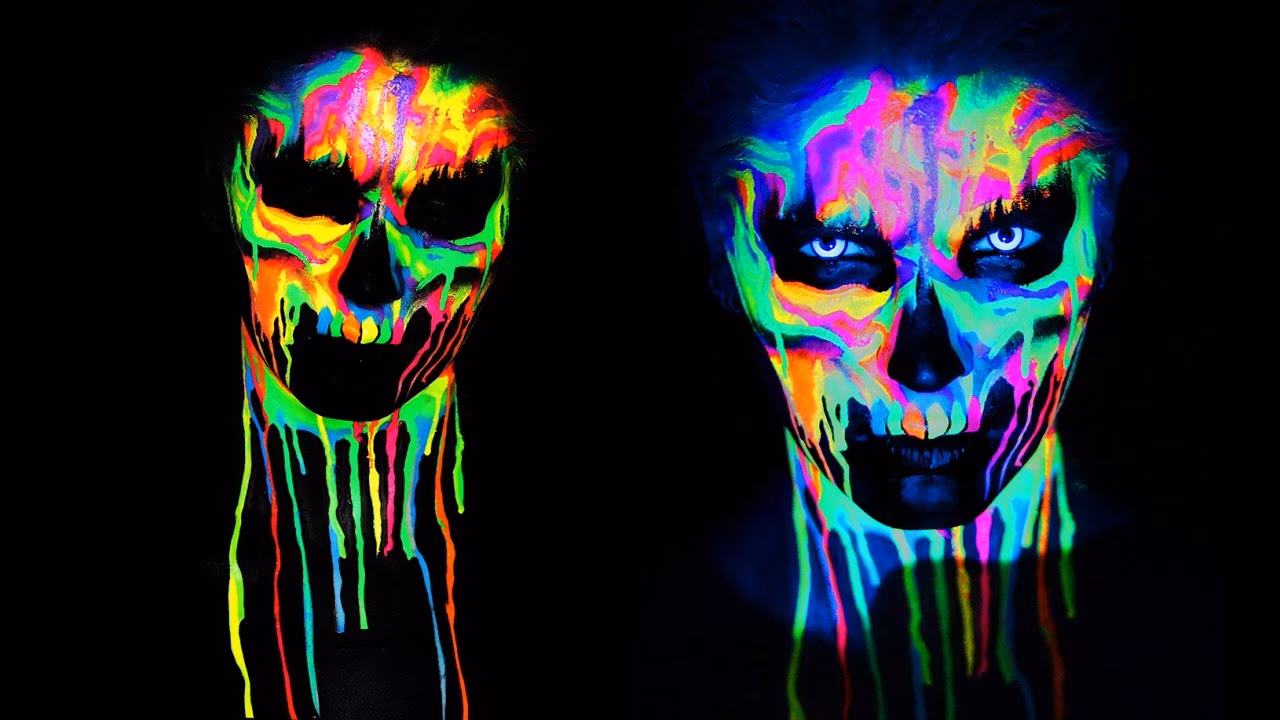 What makeup glows under UV light?