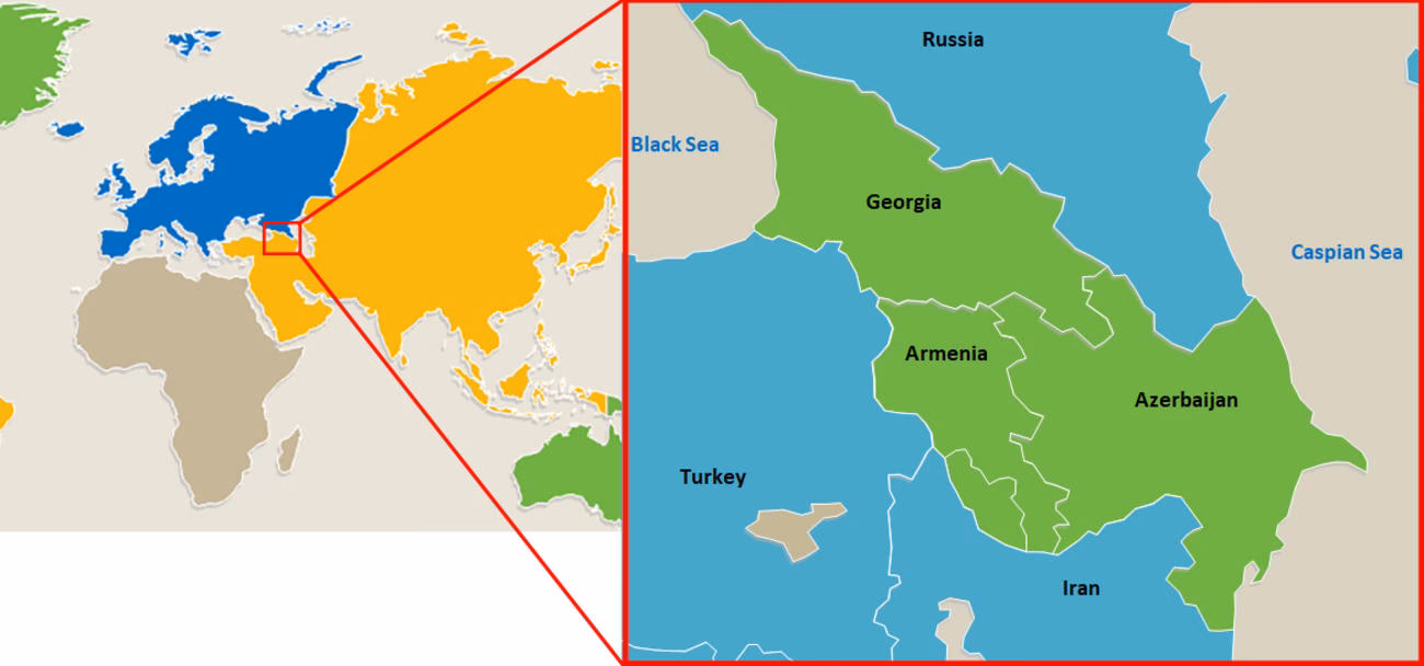 What are the South Caucasian countries?