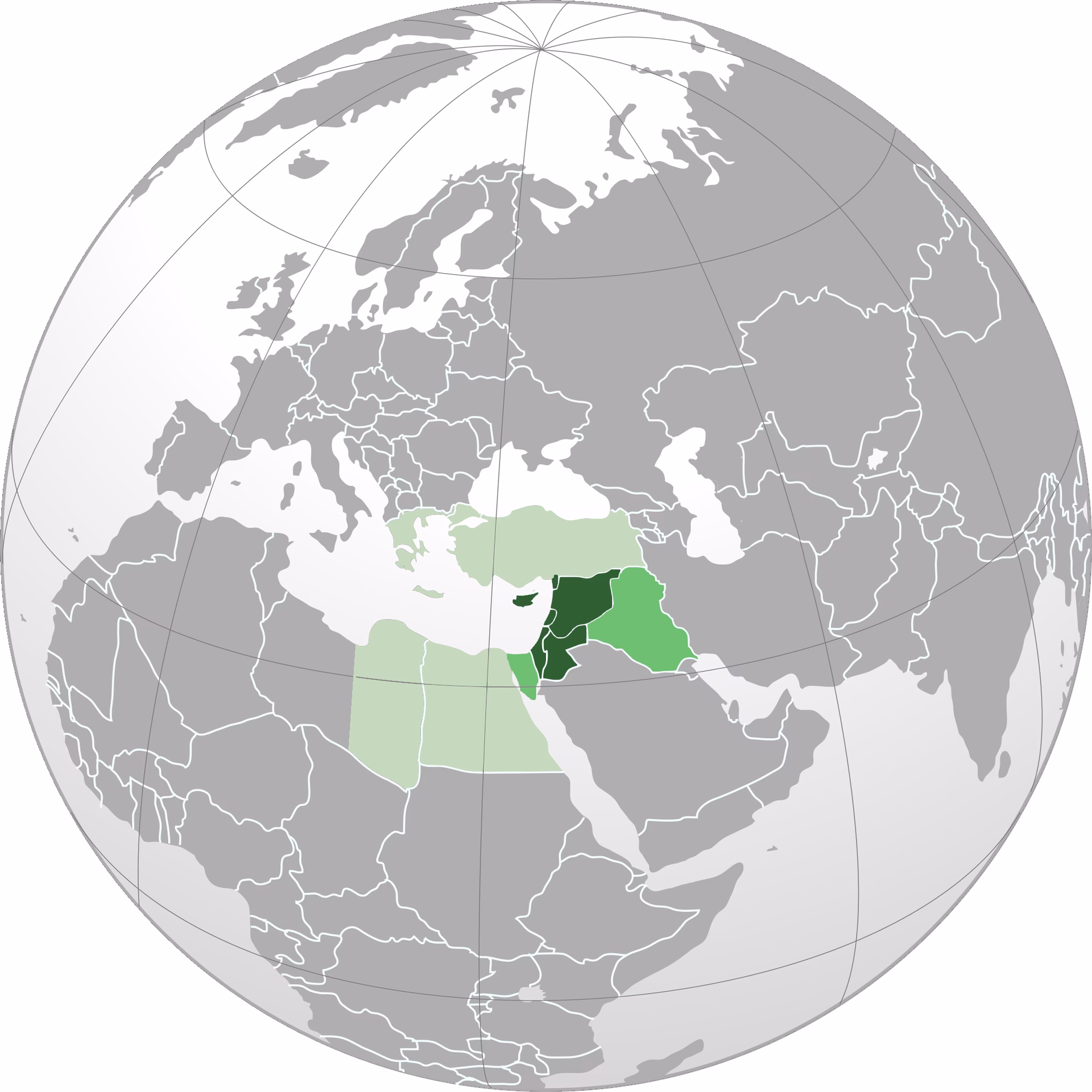 How many countries are in Levant?