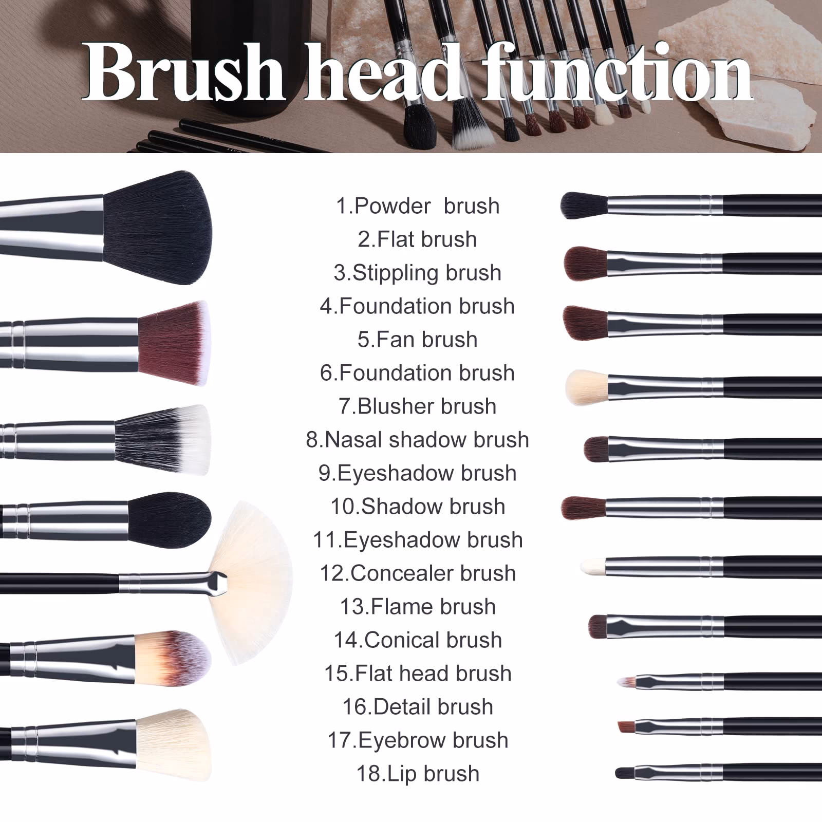 What is the biggest makeup brush used for?