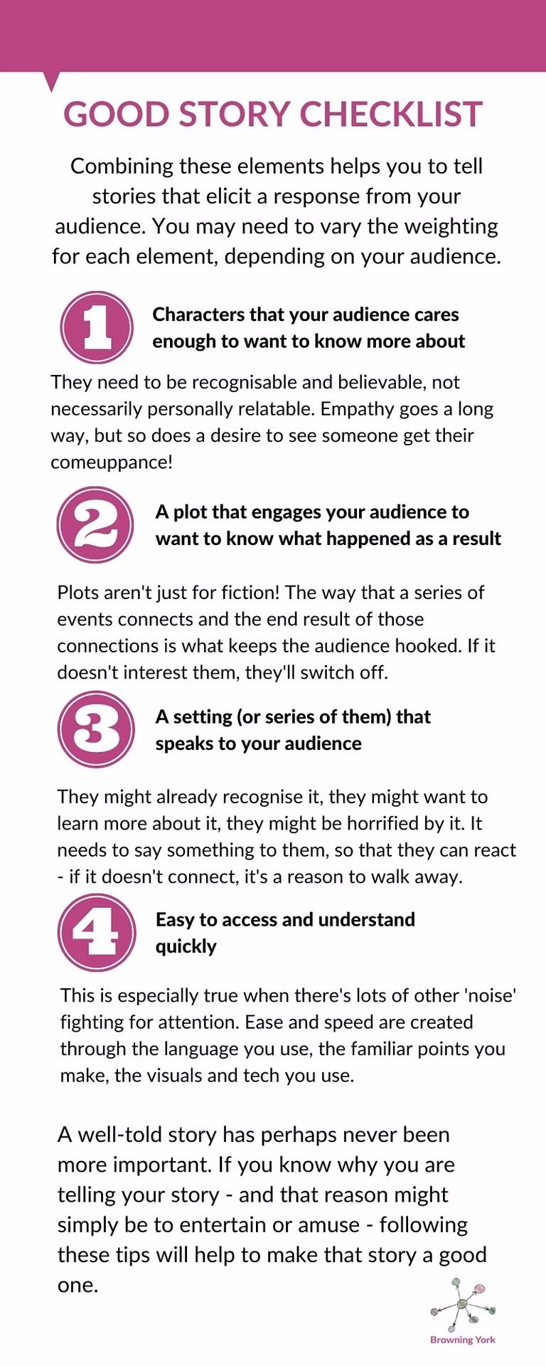 What are the qualities of a good story?