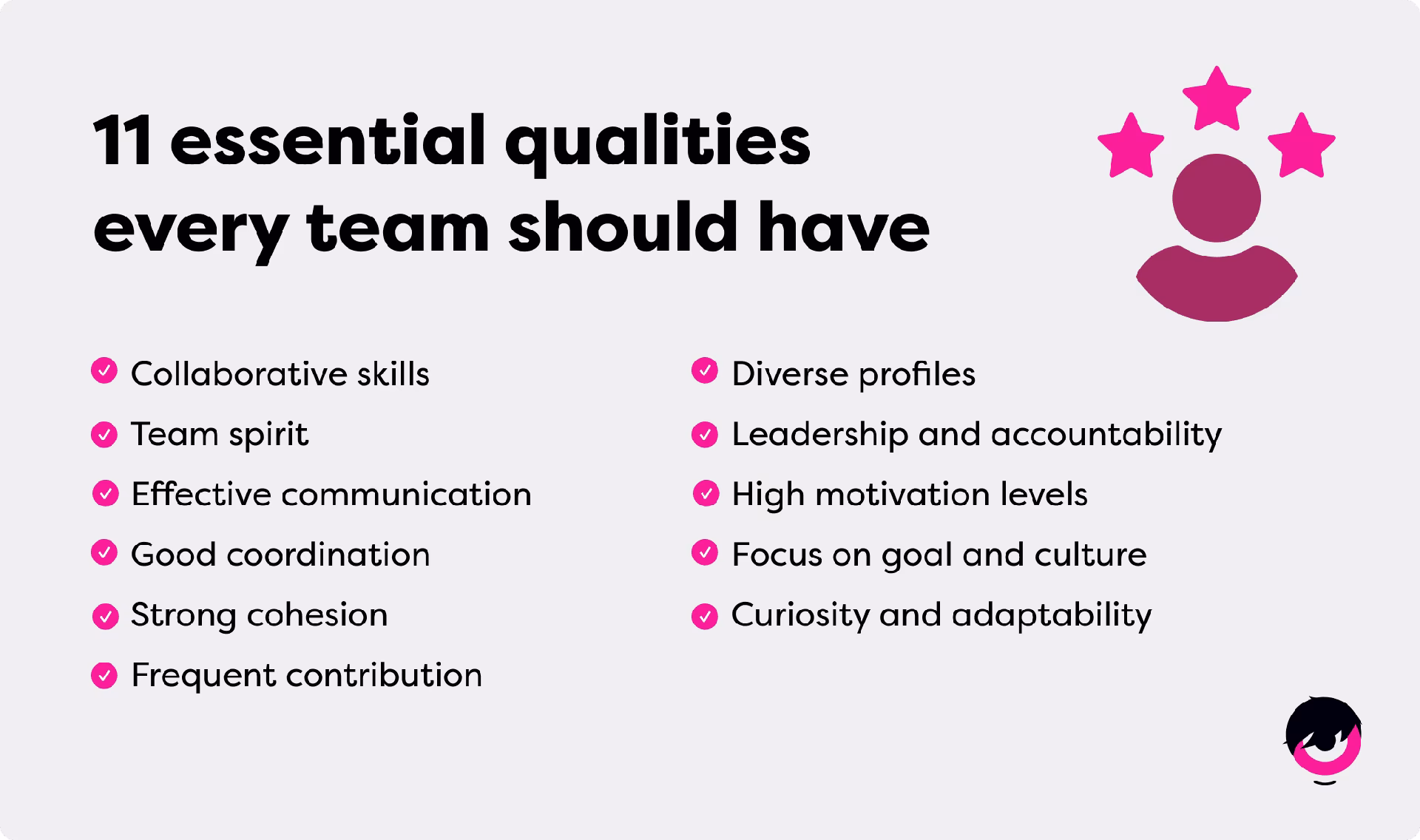 What are the 5 C's of a team?