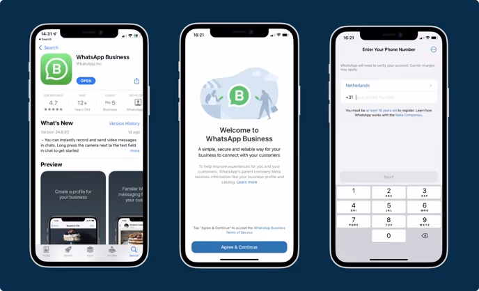 Can I use a landline with WhatsApp Business?