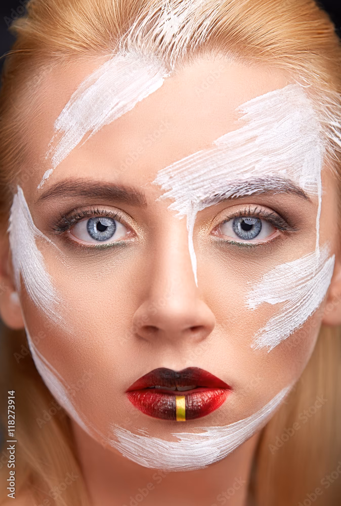What makeup looks good with white?