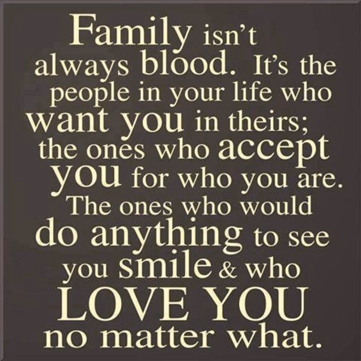 What makes your family family?