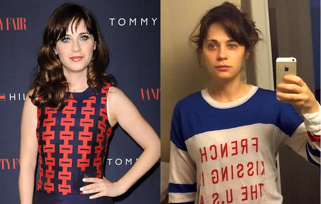 Why does Zooey Deschanel's face look different?